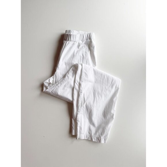 Aritzia WILFRED FREE Boardwalk White Cotton Poplin Pajama Pants, Size 2XS - Picture 1 of 15